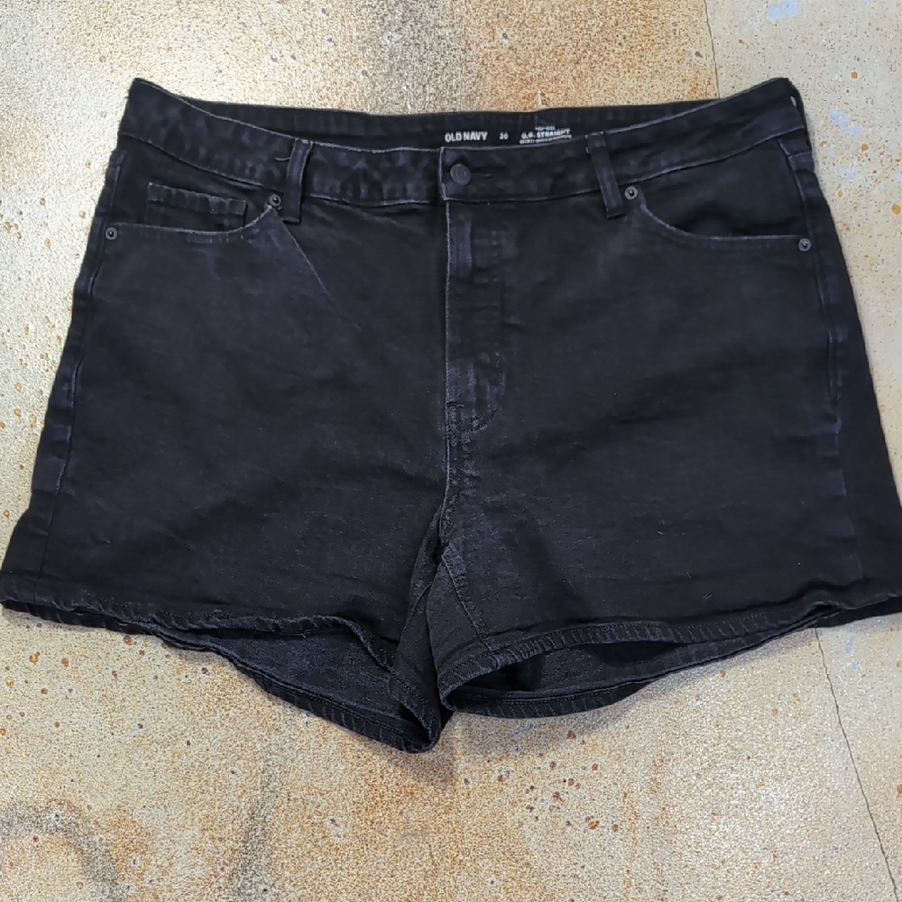 Old Navy Women's Black Jean Cotton Stretch Shorts Size 20